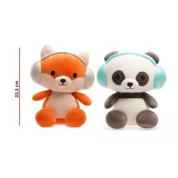 Zorro o Panda con auriculares