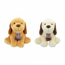 PERRO SENTADO CON BUFANDA