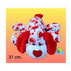 PERRO ENAMORADO CORAZONES 31CM