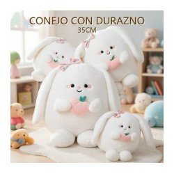 CONEJO CON DURAZNO 35 CM