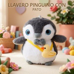 LLAVERO PINGUINO CON PATO