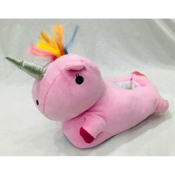 Pantufla unicornio rosa