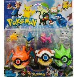 BOLA x3 Y MUÃ‘ECOS x3 POKEMON