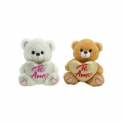 OSO BLANCO Y BEIGE CON CORAZON
