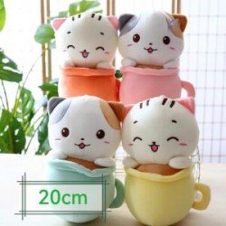 gato en taza colores